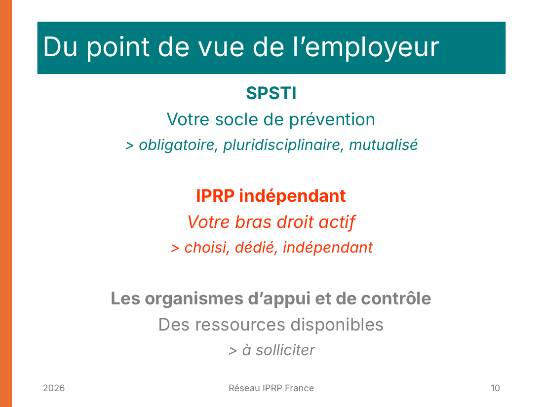 Du point de vue de l’employeur – Festival de la Prévention 2026
